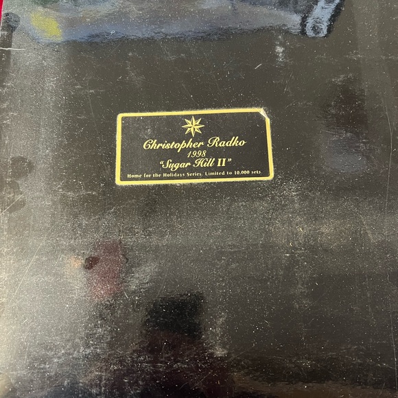 Christopher Radko Sugar Hill three piece Village. One piece has a broken bottom. - Picture 2 of 2